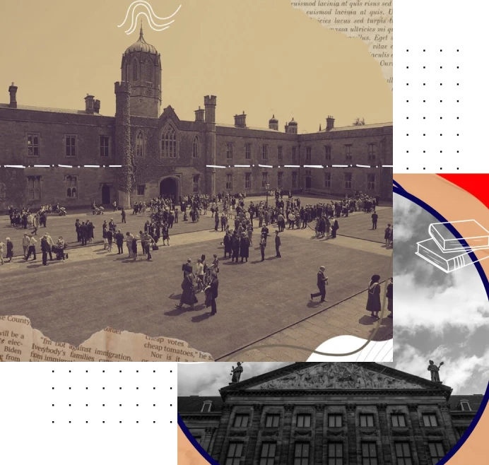 University campus collage